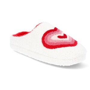 No Boundaries Womens Icon Slippers 7-8 Red Heart Cozy Valentine Gift Galentine‎